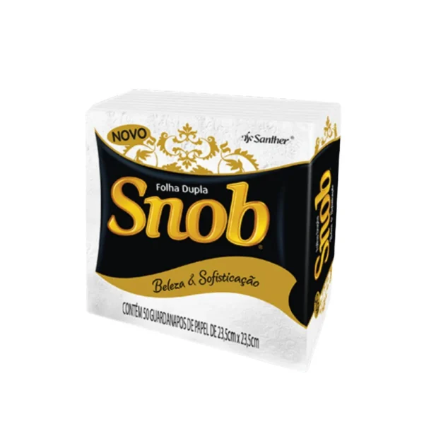 Guardanapo 23,5x23,5 folha dupla Snob com 50 folhas